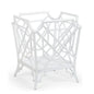 Wild Palm Rattan Framed White Planter - LOOMLAN - Wildwood - Planters