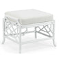 Wild Palm Rattan Made White Ottoman - LOOMLAN - Wildwood - Ottomans