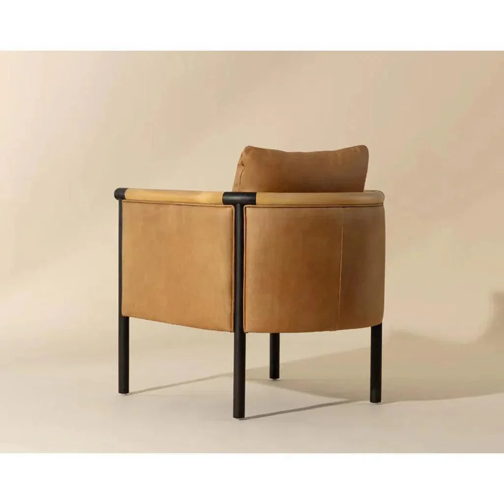 Wilder Leather Two - Tone Armrests Lounge Chair - LOOMLAN - SUNPAN - Accent Chairs