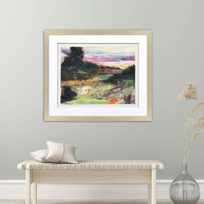 Wilderness III Wood Green Framed Wall Art