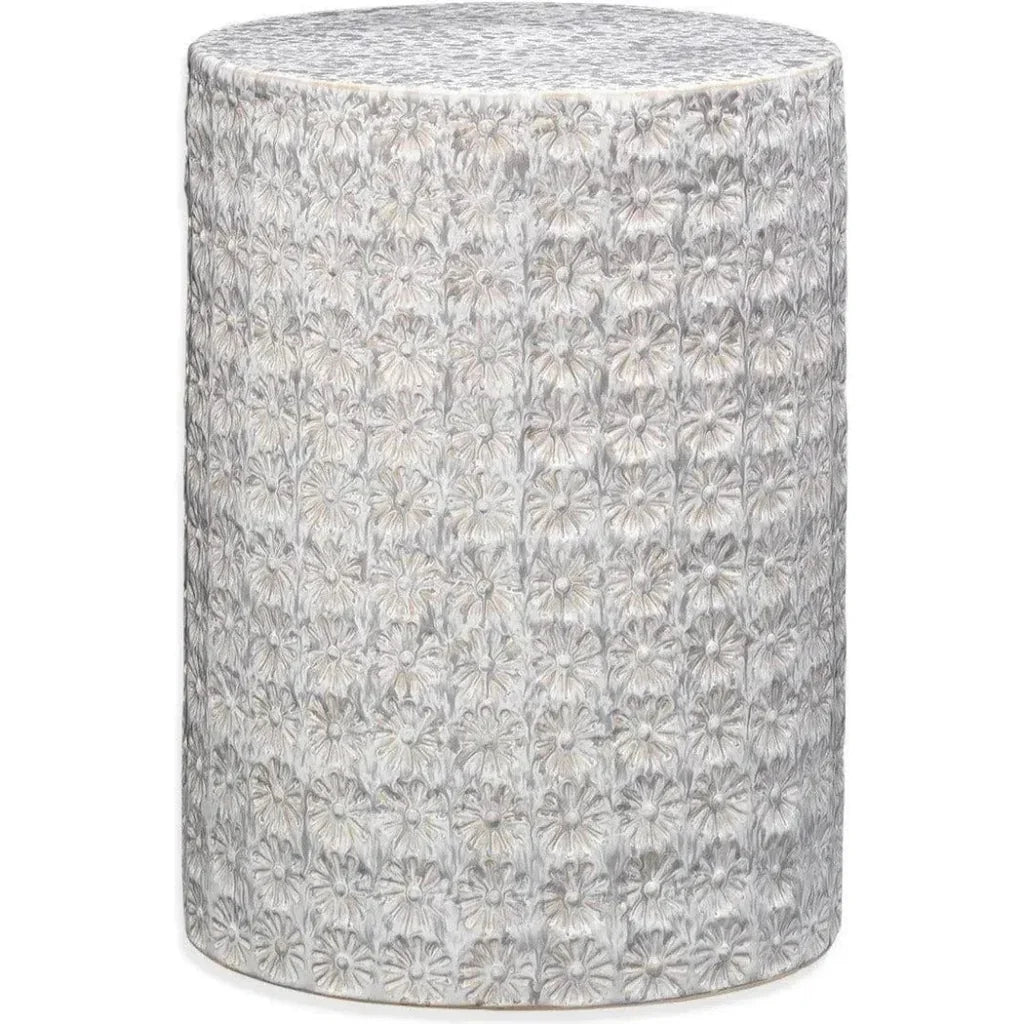 Wildflower Round Ceramic Side Table
