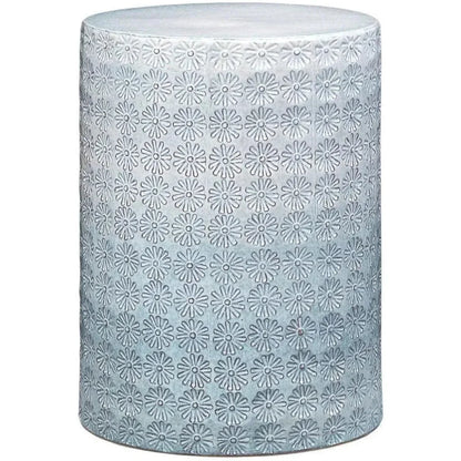 Wildflower Round Ceramic Side Table