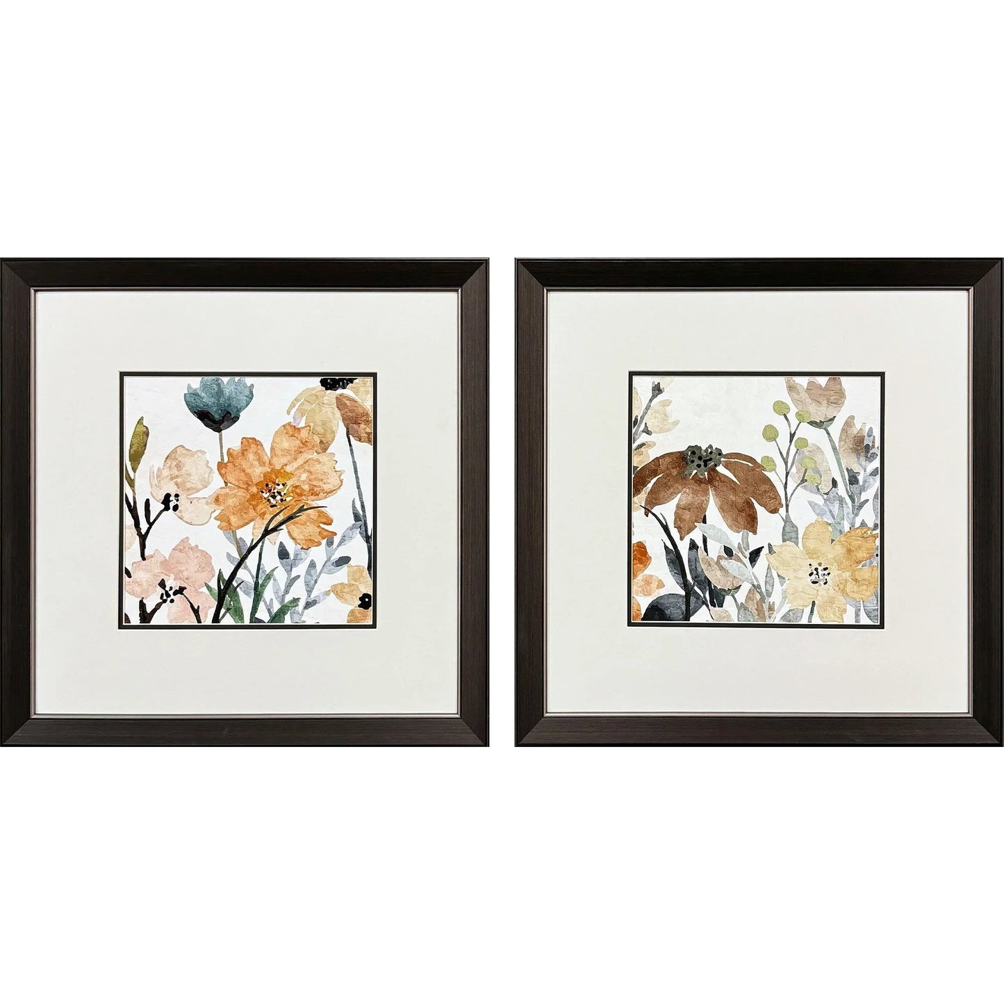 Wildflower Square Multi Framed Wall Art 2PC