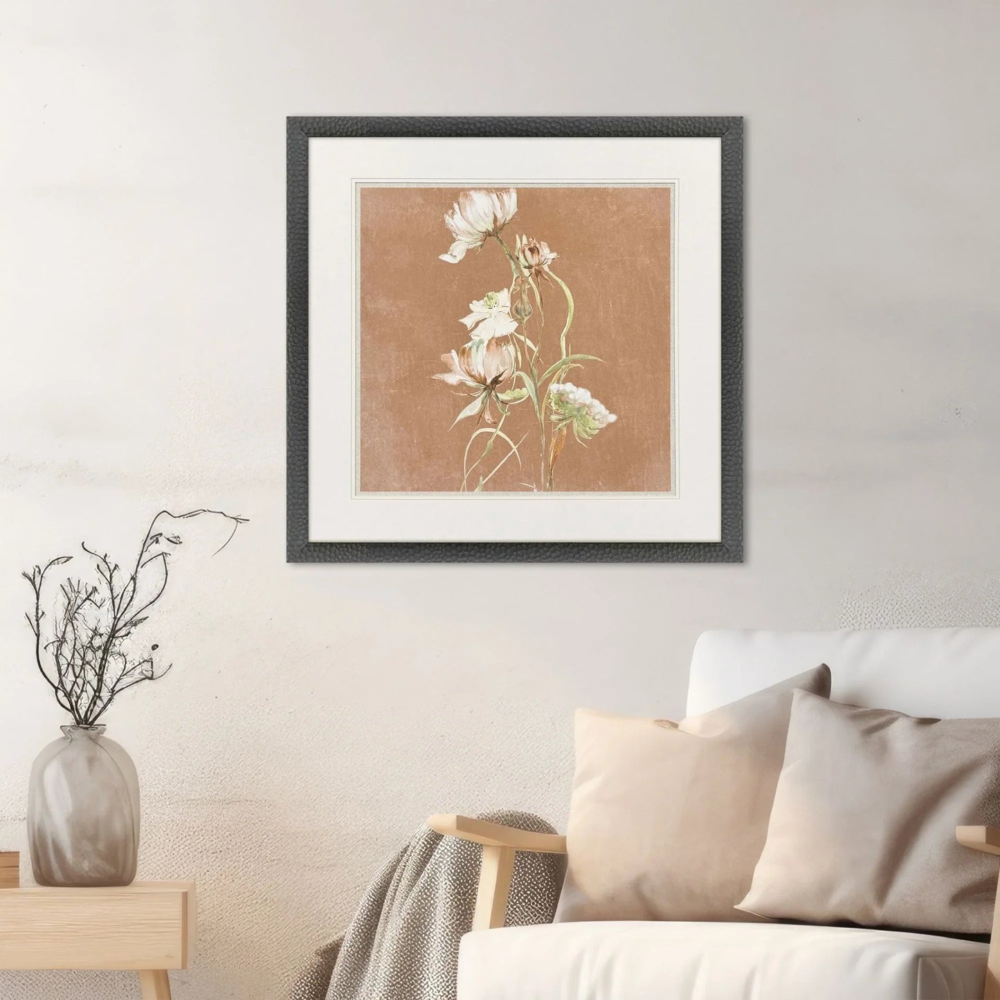 Wildflowers Wood White Framed Wall Art