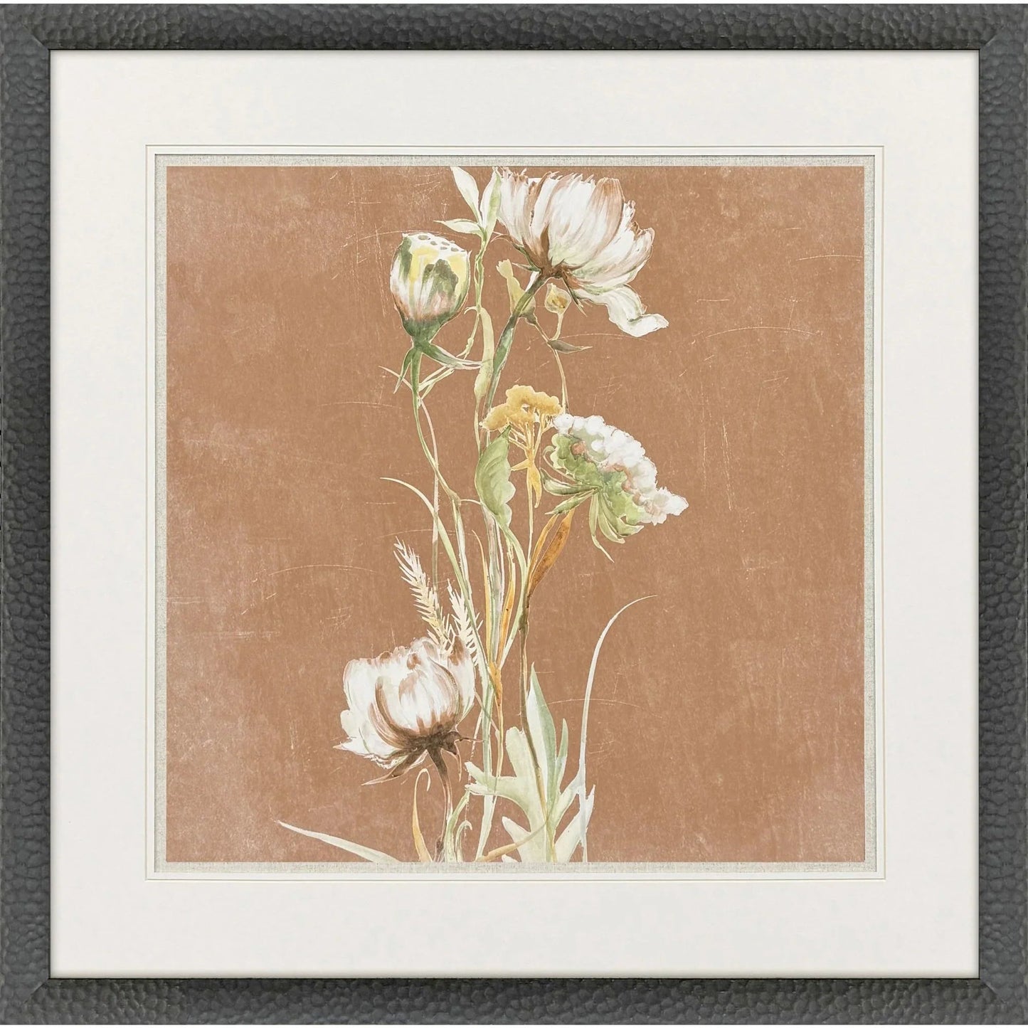 Wildflowers Wood White Framed Wall Art