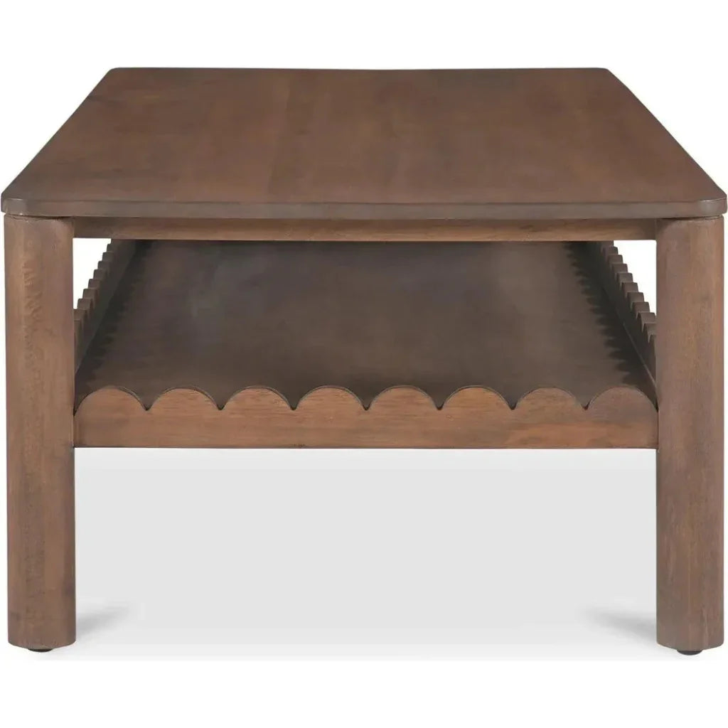 Wiley Wood Brown Rectangular Coffee Table - LOOMLAN - Moe's Home - Coffee Tables