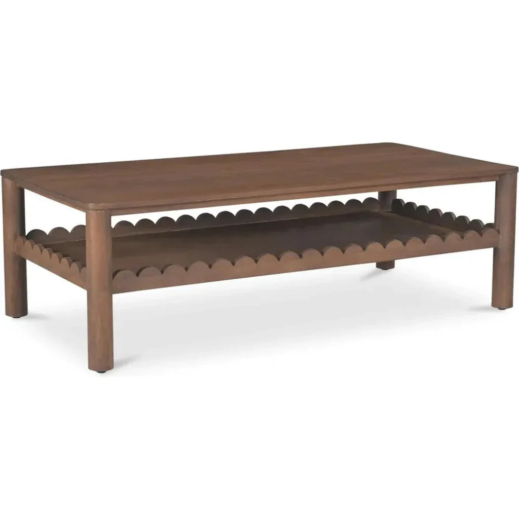 Wiley Wood Brown Rectangular Coffee Table - LOOMLAN - Moe's Home - Coffee Tables