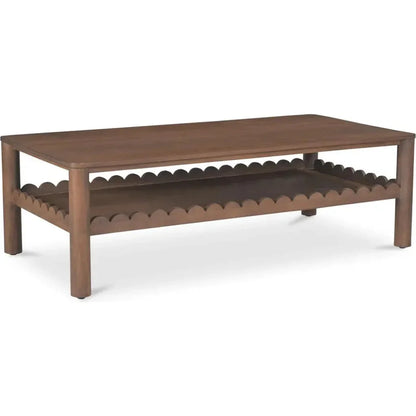 Wiley Wood Brown Rectangular Coffee Table - LOOMLAN - Moe's Home - Coffee Tables