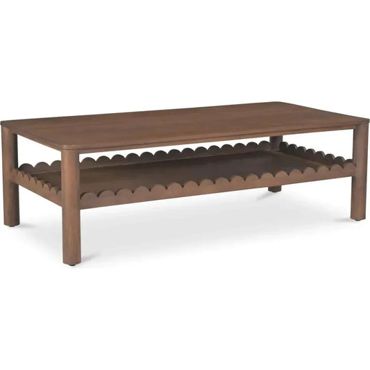 Wiley Wood Brown Rectangular Coffee Table - LOOMLAN - Moe's Home - Coffee Tables