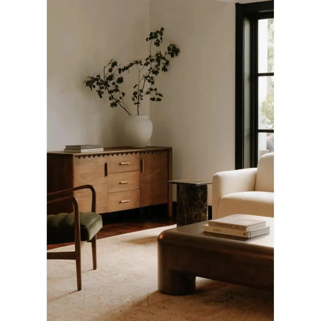 Wiley Wood Vintage Brown 3 Drawer Sideboard - LOOMLAN - Moe's Home - Sideboards