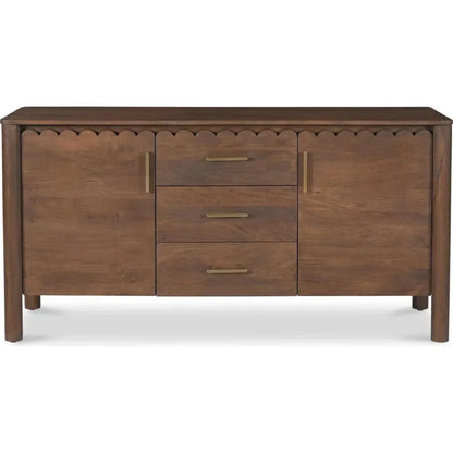 Wiley Wood Vintage Brown 3 Drawer Sideboard - LOOMLAN - Moe's Home - Sideboards