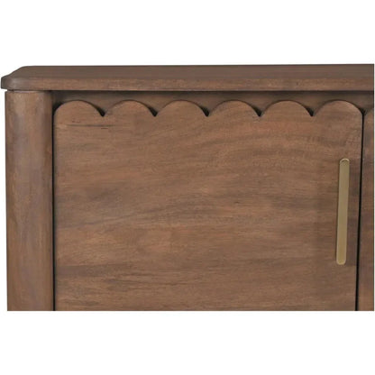 Wiley Wood Vintage Brown 4 Door Sideboard - LOOMLAN - Moe's Home - Sideboards