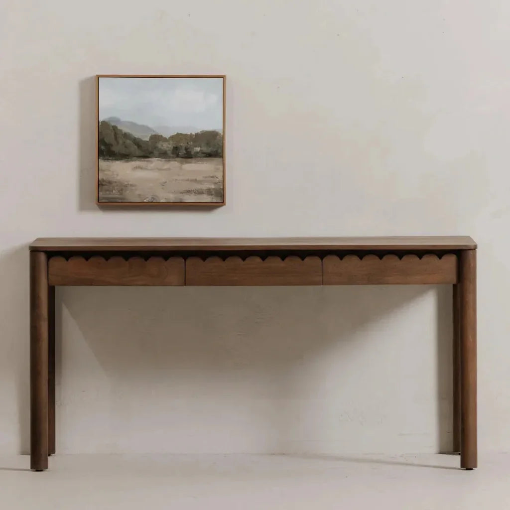 Wiley Wood Vintage Brown Desk-Home Office Desks-Moe's Home-LOOMLAN