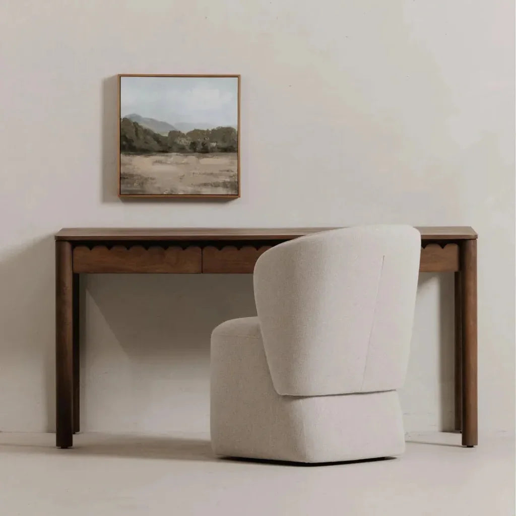 Wiley Wood Vintage Brown Desk-Home Office Desks-Moe's Home-LOOMLAN