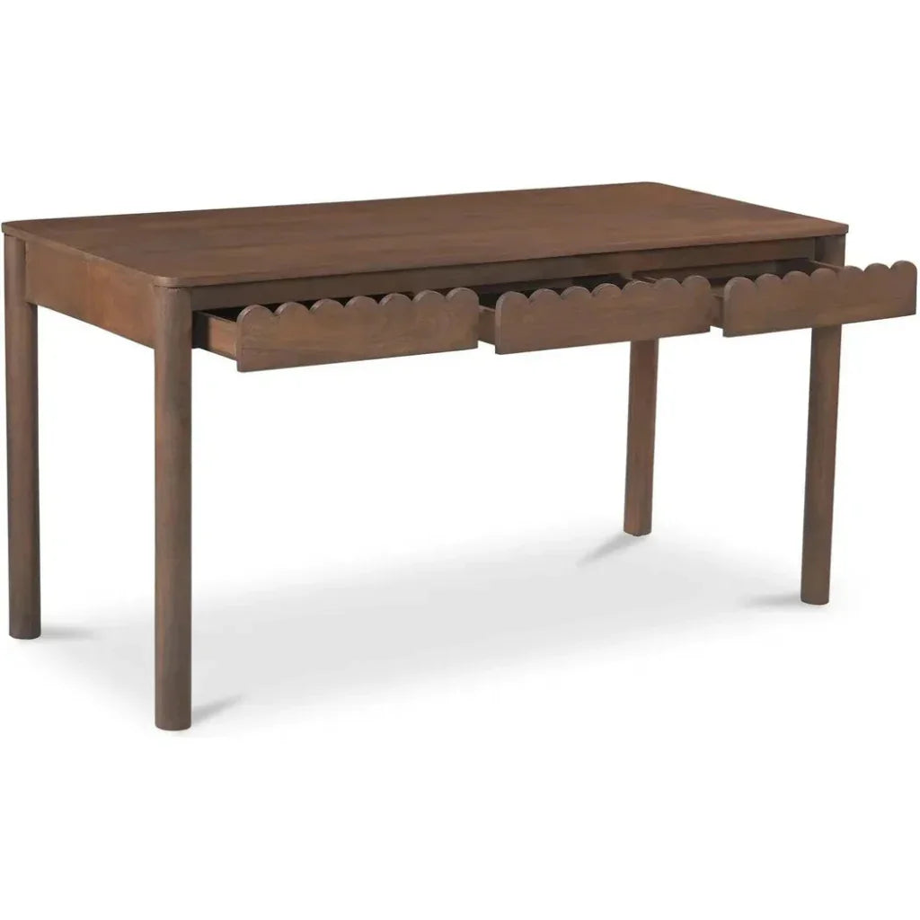 Wiley Wood Vintage Brown Desk-Home Office Desks-Moe's Home-LOOMLAN
