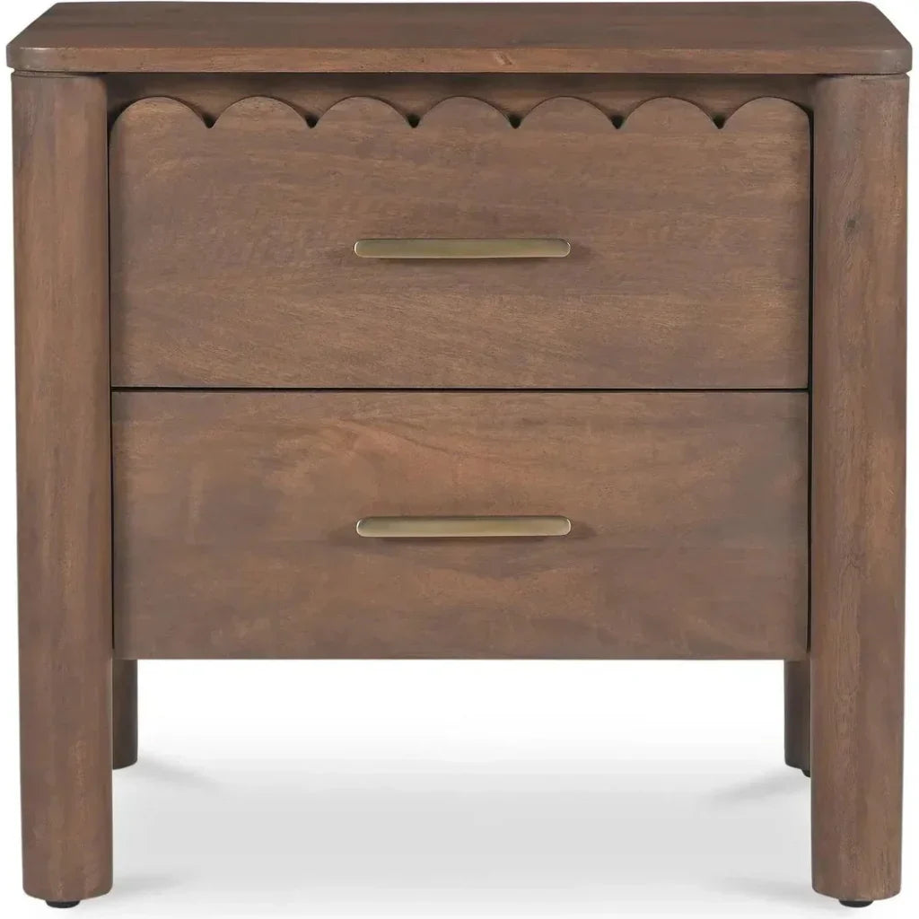 Wiley Wood Vintage Brown Nightstand - LOOMLAN - Moe's Home - Nightstands