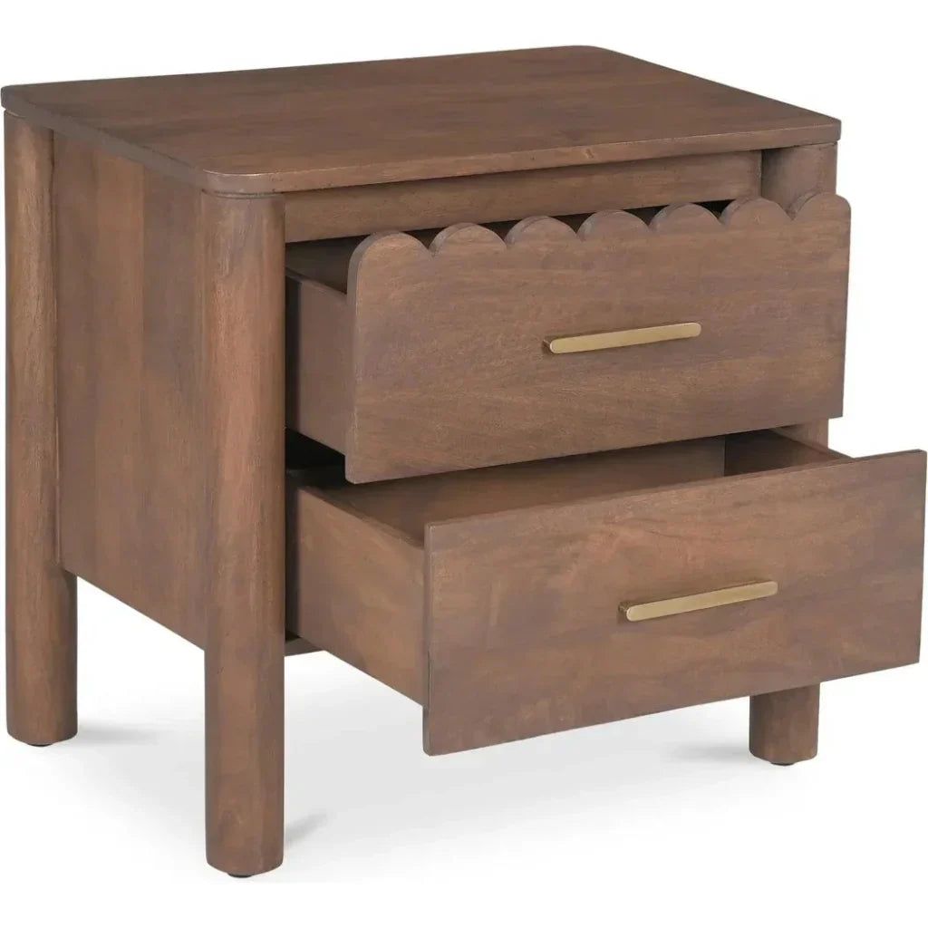 Wiley Wood Vintage Brown Nightstand - LOOMLAN - Moe's Home - Nightstands