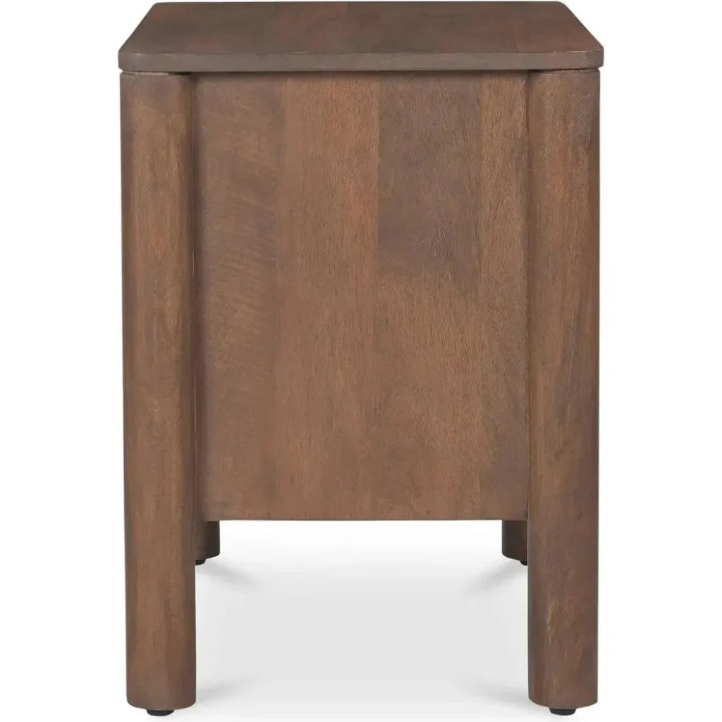 Wiley Wood Vintage Brown Nightstand - LOOMLAN - Moe's Home - Nightstands