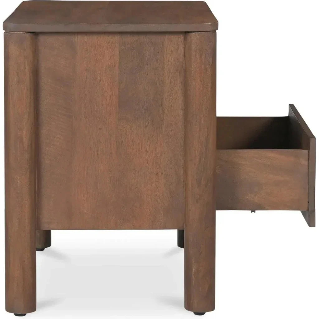 Wiley Wood Vintage Brown Nightstand - LOOMLAN - Moe's Home - Nightstands