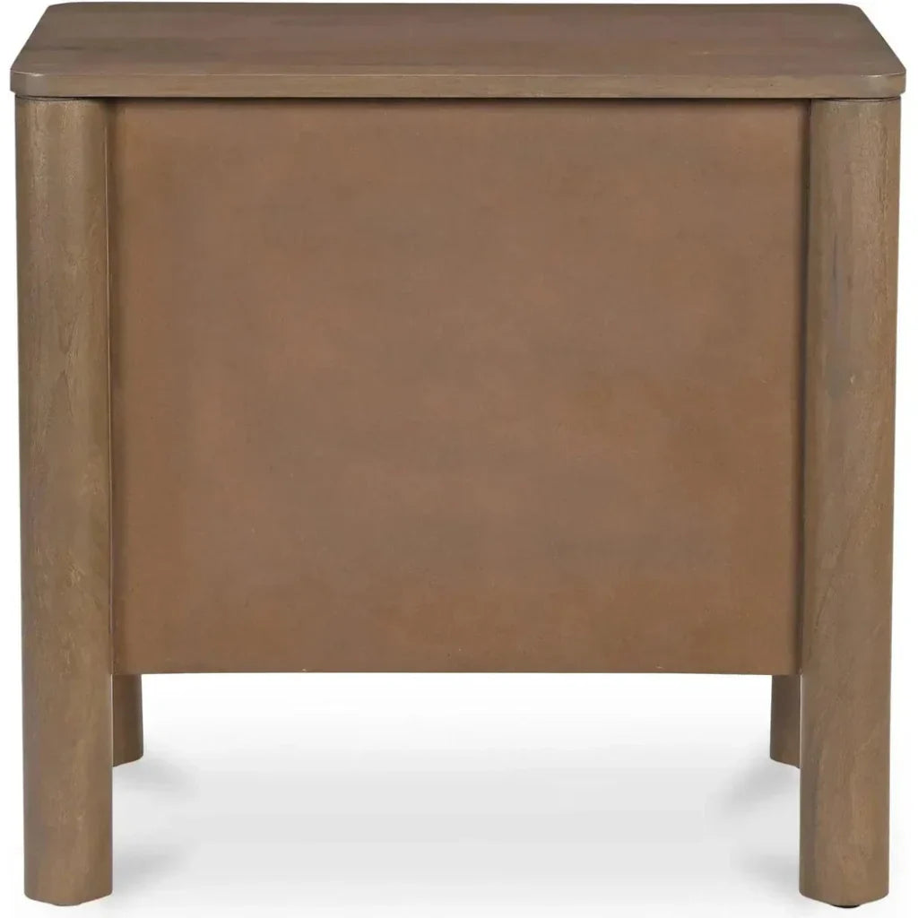 Wiley Wood Vintage Brown Nightstand - LOOMLAN - Moe's Home - Nightstands