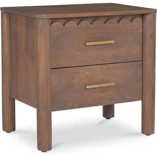 Wiley Wood Vintage Brown Nightstand - LOOMLAN - Moe's Home - Nightstands
