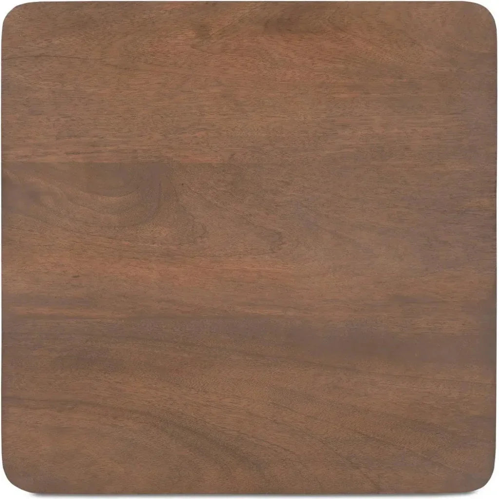 Wiley Wood Vintage Brown Square Side Table - LOOMLAN - Moe's Home - Side Tables