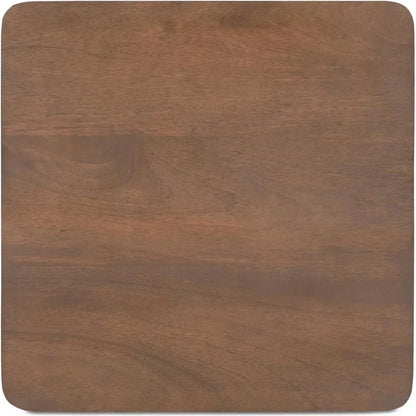 Wiley Wood Vintage Brown Square Side Table - LOOMLAN - Moe's Home - Side Tables
