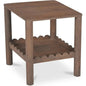 Wiley Wood Vintage Brown Square Side Table - LOOMLAN - Moe's Home - Side Tables