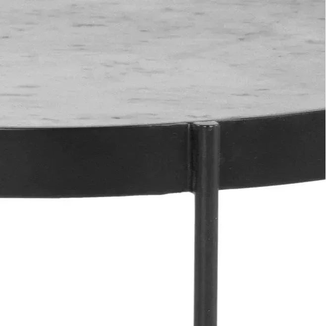 Willem End Table White Marble Black Base - LOOMLAN - SUNPAN - Side Tables