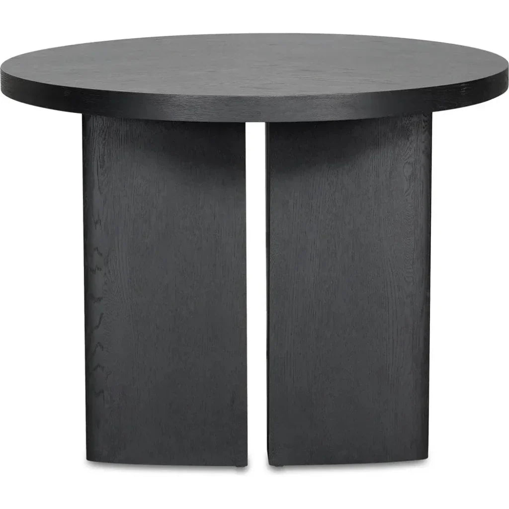 William Oak Veneer Black Oval Dining Table-Dining Tables-Moe's Home-LOOMLAN