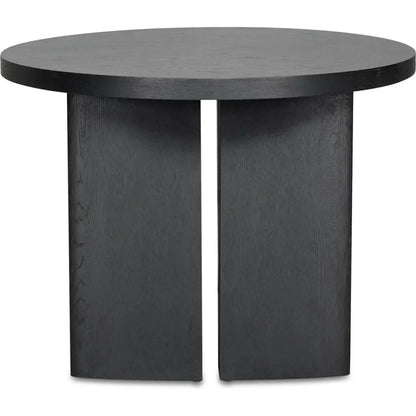 William Oak Veneer Black Oval Dining Table-Dining Tables-Moe's Home-LOOMLAN
