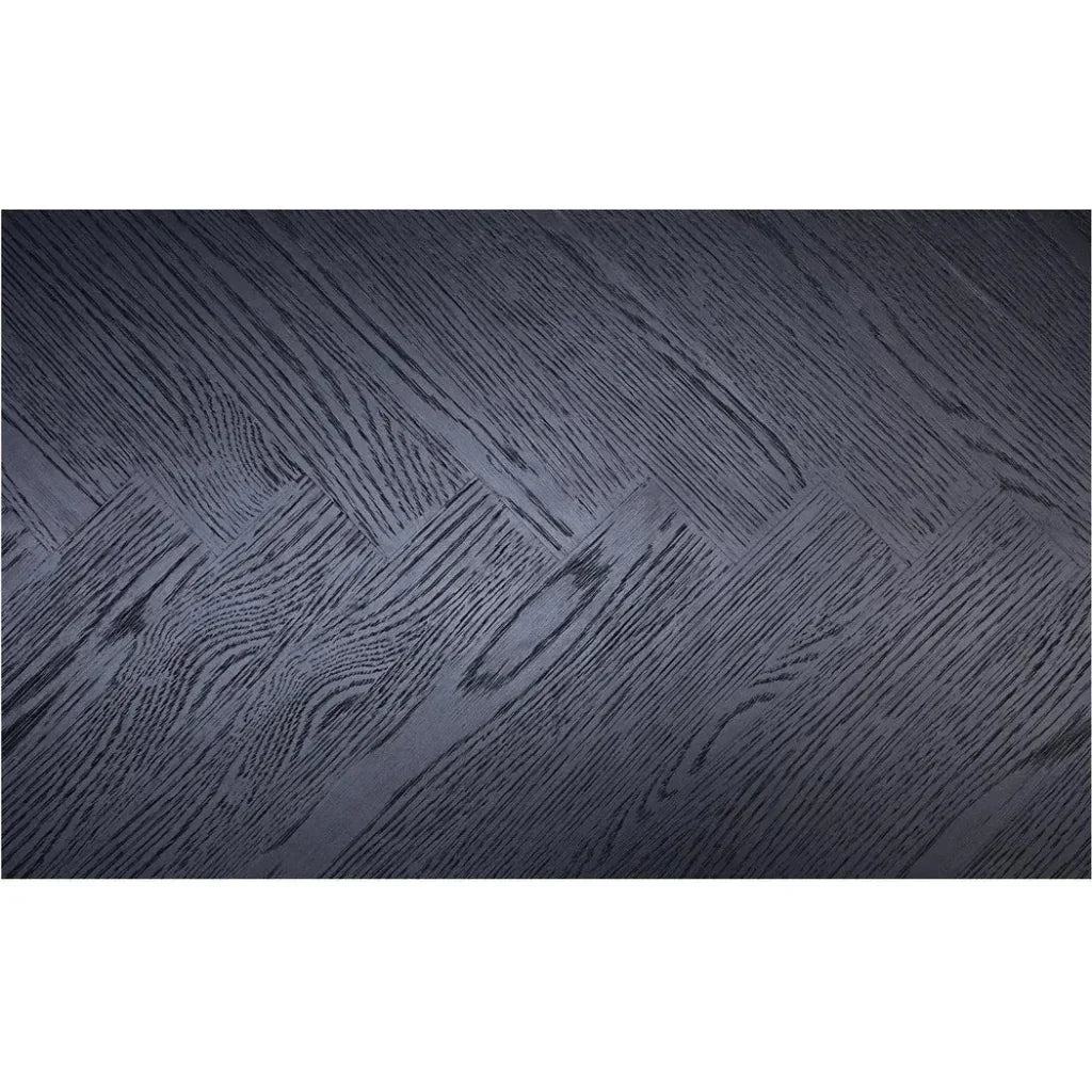 William Oak Veneer Black Oval Dining Table-Dining Tables-Moe's Home-LOOMLAN