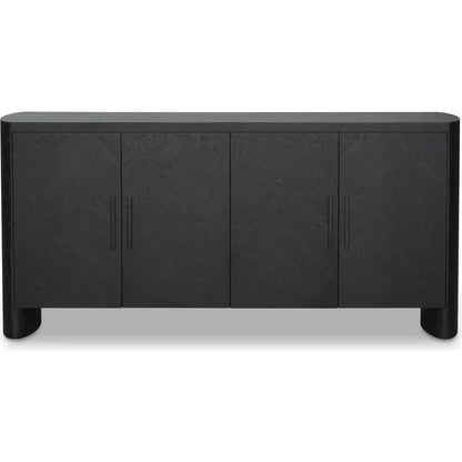 William Oak Veneer and Metal Black Sideboard - LOOMLAN - Moe's Home - Sideboards