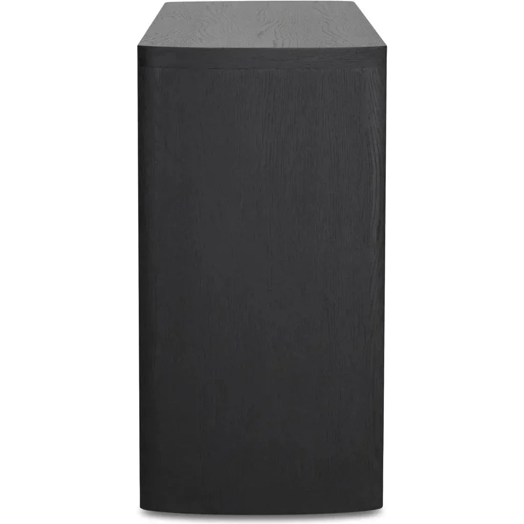 William Oak Veneer and Metal Black Sideboard - LOOMLAN - Moe's Home - Sideboards