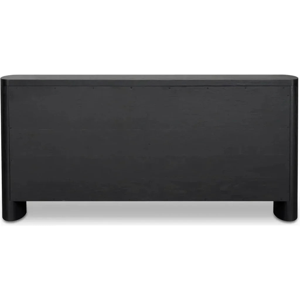 William Oak Veneer and Metal Black Sideboard - LOOMLAN - Moe's Home - Sideboards