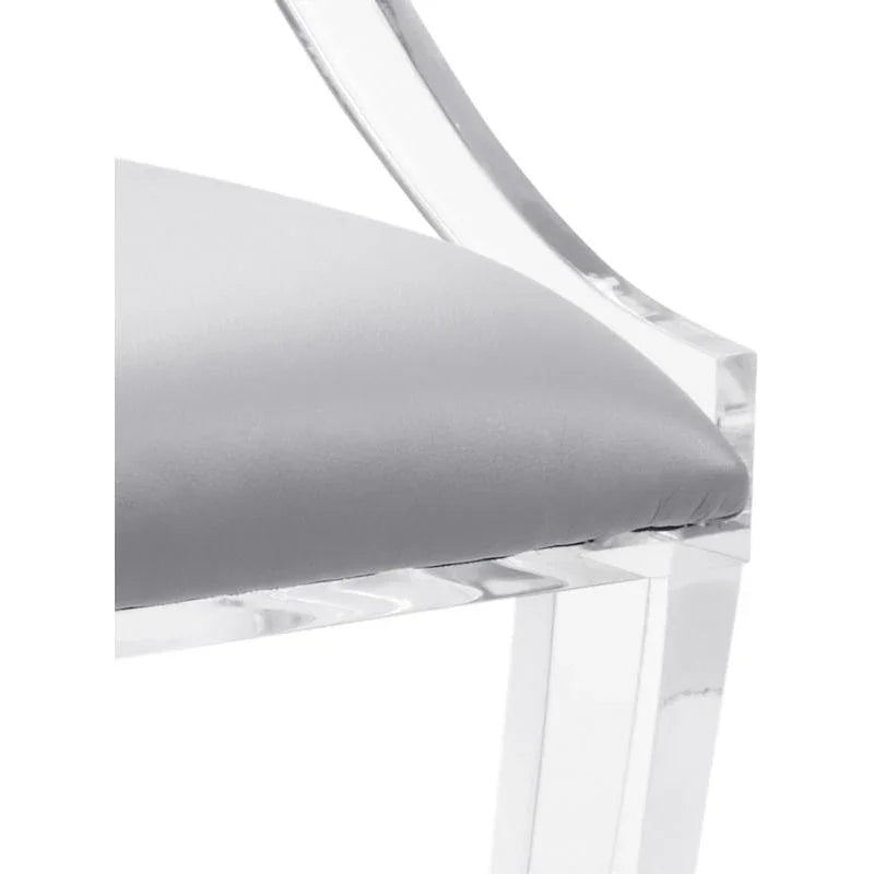 Williams Clear Acrylic Frame Armless Chair - LOOMLAN - Chelsea House - Dining Chairs