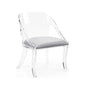 Williams Clear Acrylic Frame Armless Chair - LOOMLAN - Chelsea House - Dining Chairs