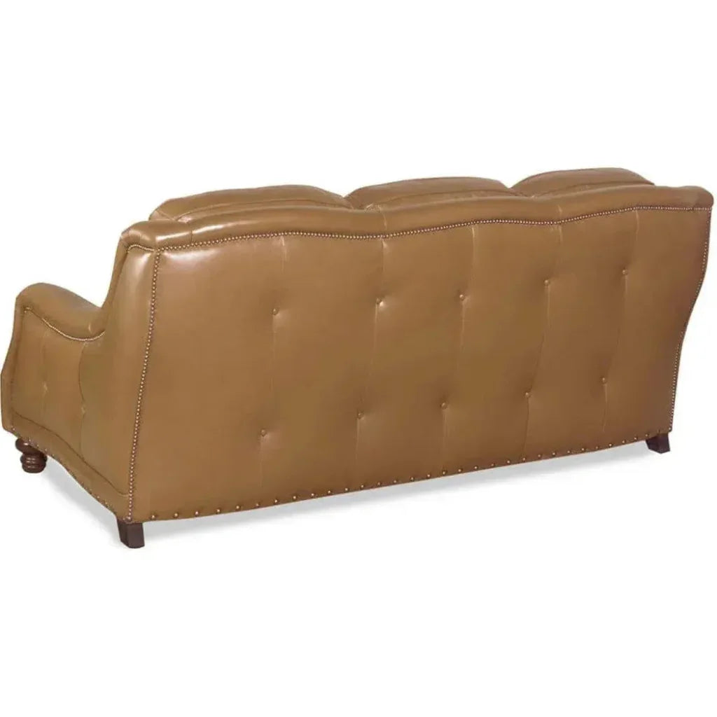 Williamsburg Burgundy Red Leather Sofa Made the USA - LOOMLAN - Uptown Sebastian - Sofas & Loveseats