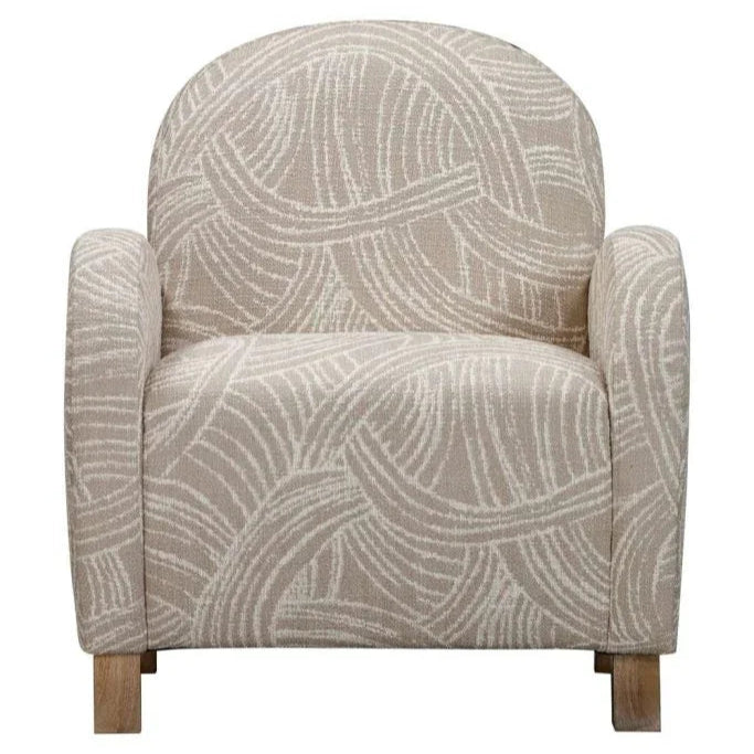 Willow Natural Wood Finish Accent Chair - LOOMLAN - Bassett Mirror - Club Chairs