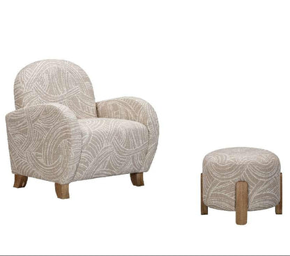 Willow Natural Wood Finish Accent Chair - LOOMLAN - Bassett Mirror - Club Chairs