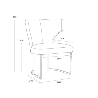 Willowdale Dining Chair Copenhagen Olive - LOOMLAN - SUNPAN - Dining Chairs