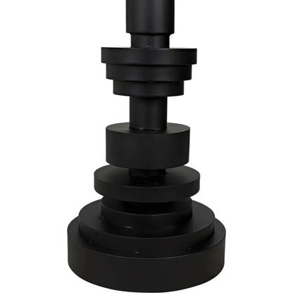 Wilton Black Steel Floor Lamp with Shade-Floor Lamps-Noir-LOOMLAN