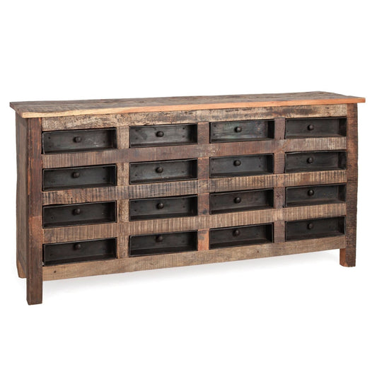 Wilton Sixteen Drawers Wood Sideboard