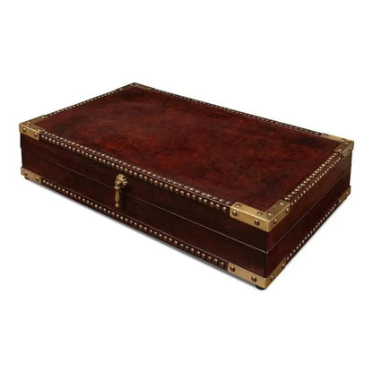 Winchester Box Leather Decorative Box - LOOMLAN - Sarreid - Boxes & Bowls