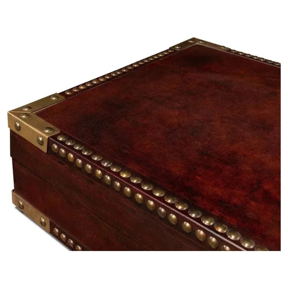 Winchester Box Leather Decorative Box - LOOMLAN - Sarreid - Boxes & Bowls