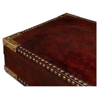 Winchester Box Leather Decorative Box - LOOMLAN - Sarreid - Boxes & Bowls