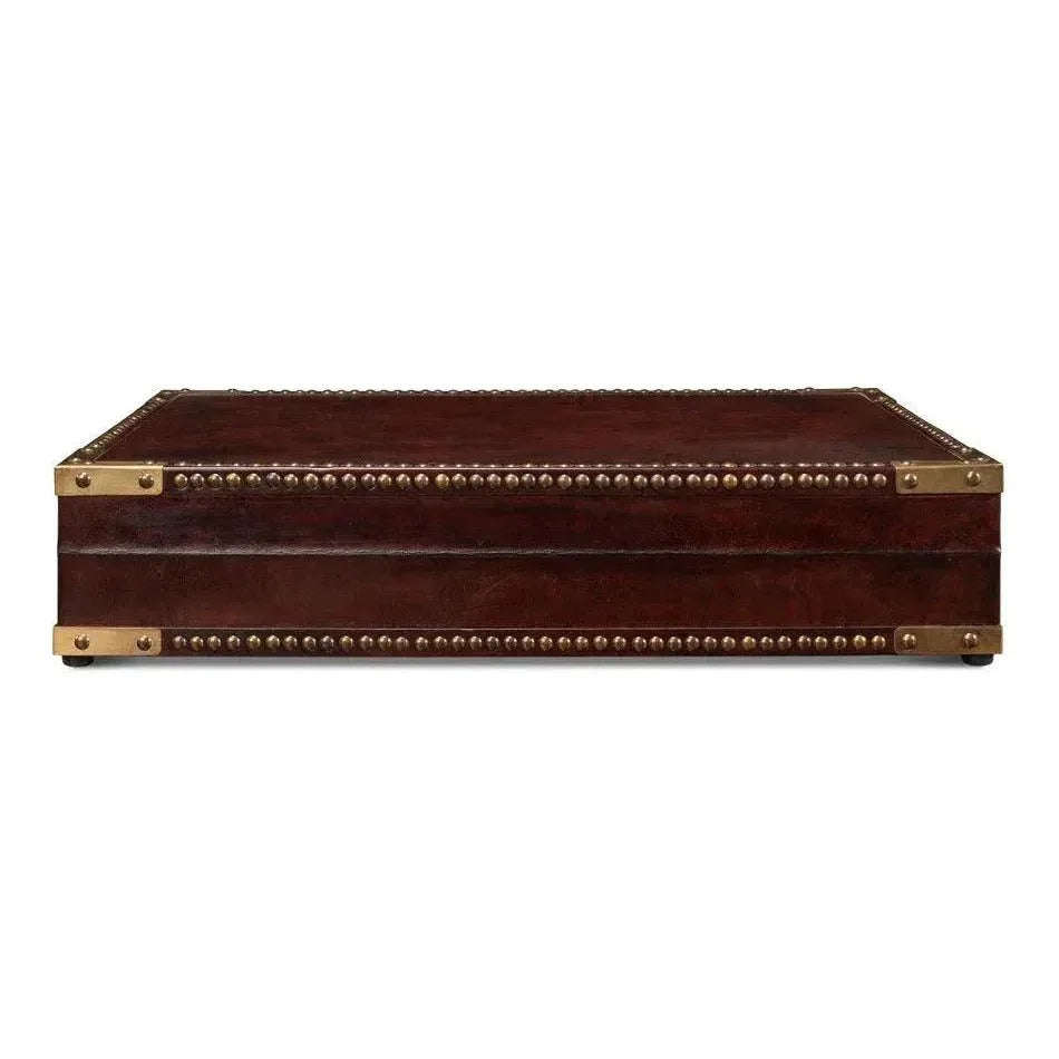 Winchester Box Leather Decorative Box - LOOMLAN - Sarreid - Boxes & Bowls