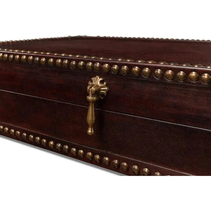 Winchester Box Leather Decorative Box - LOOMLAN - Sarreid - Boxes & Bowls