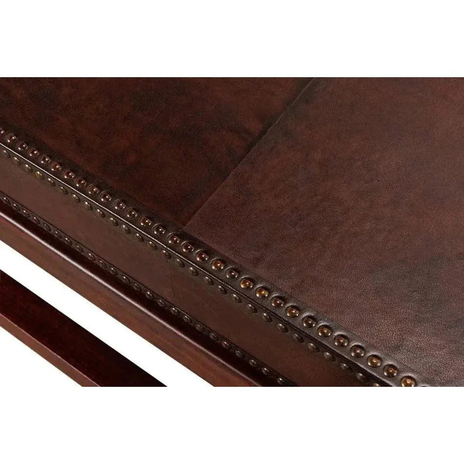 Winchester Rectangle Leather Coffee Table - LOOMLAN - Sarreid - Coffee Tables