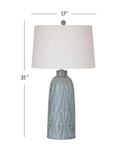 Windham Green Resin Table Lamp - LOOMLAN - Bassett Mirror - Table Lamps